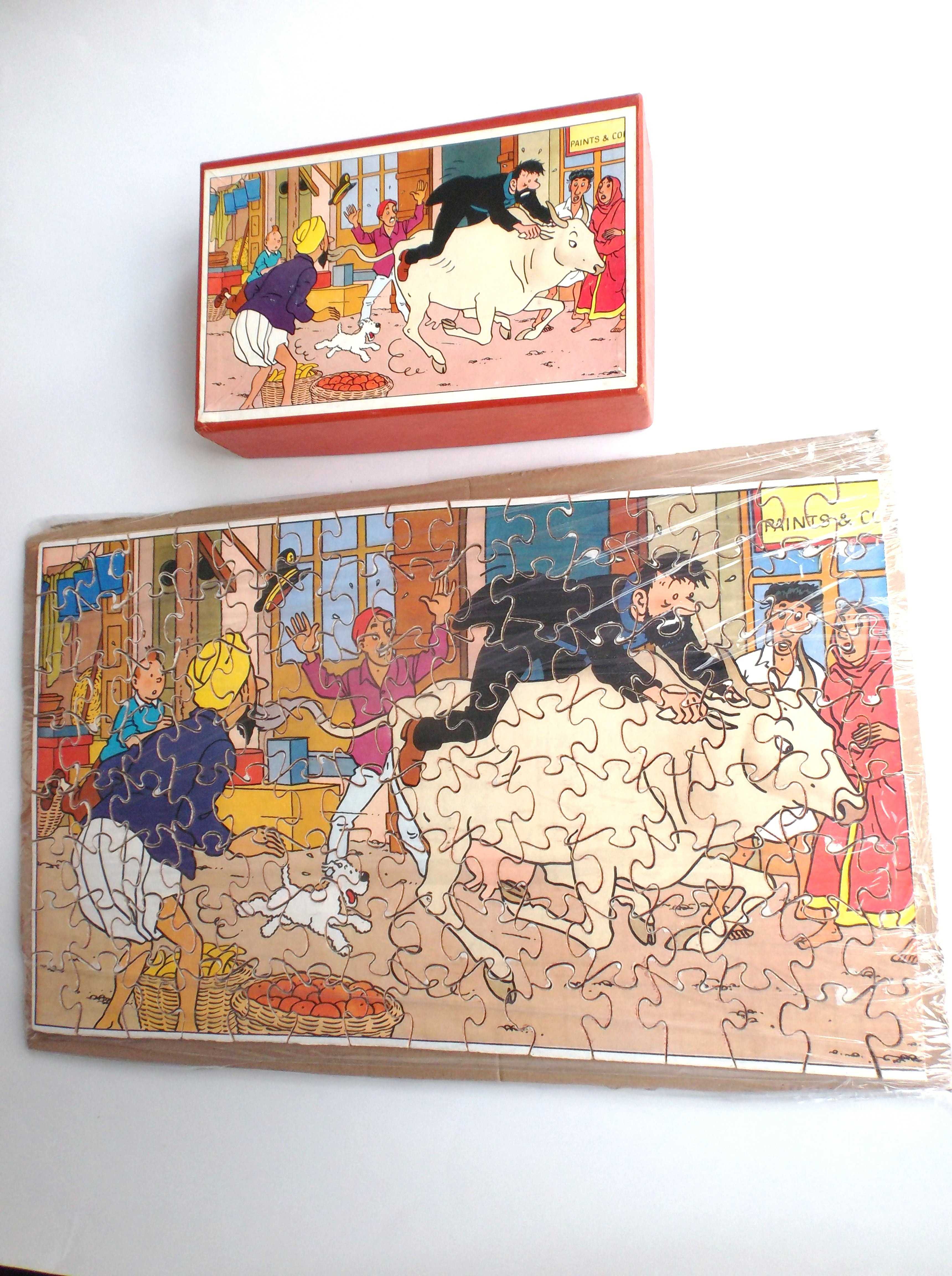 Puzzle en bois Tintin N°4 Le secret de la licorne TBE incomplet - Rue du  Labrador