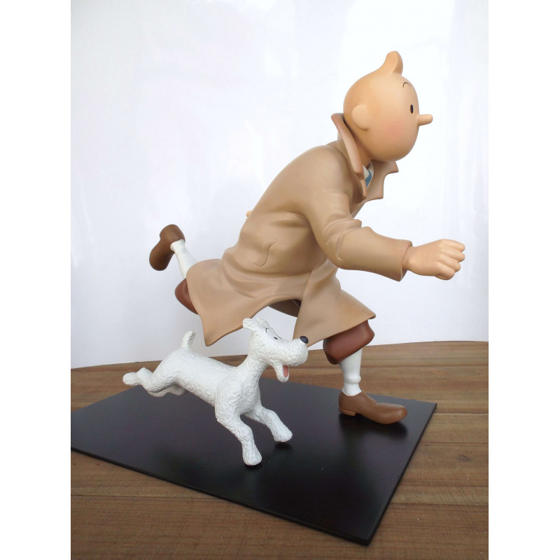 Statuette en résine Tintin Running Courant Ref 45101 B + C TBE - Rue du  Labrador
